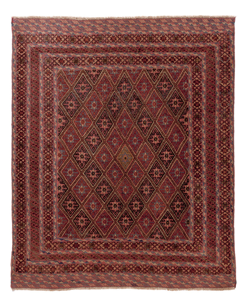 Kelim Carpet - orientalisk matta - 193 x 156 cm - flerfärgad