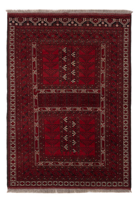 Afghansk matta - Kunduz - 222 x 150 cm - röd