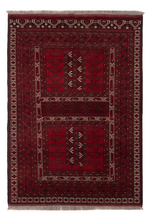 Afghansk matta - Kunduz - 222 x 150 cm - röd
