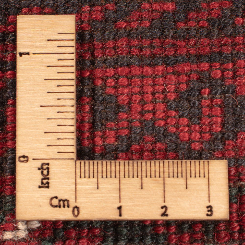 Afghansk matta - Kunduz - 222 x 150 cm - röd