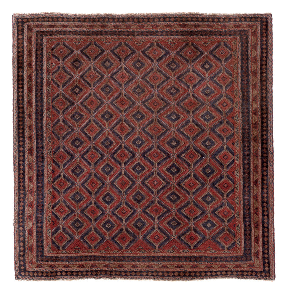 Kelim Carpet - orientalisk matta kvadrat  - 157 x 150 cm - flerfärgad