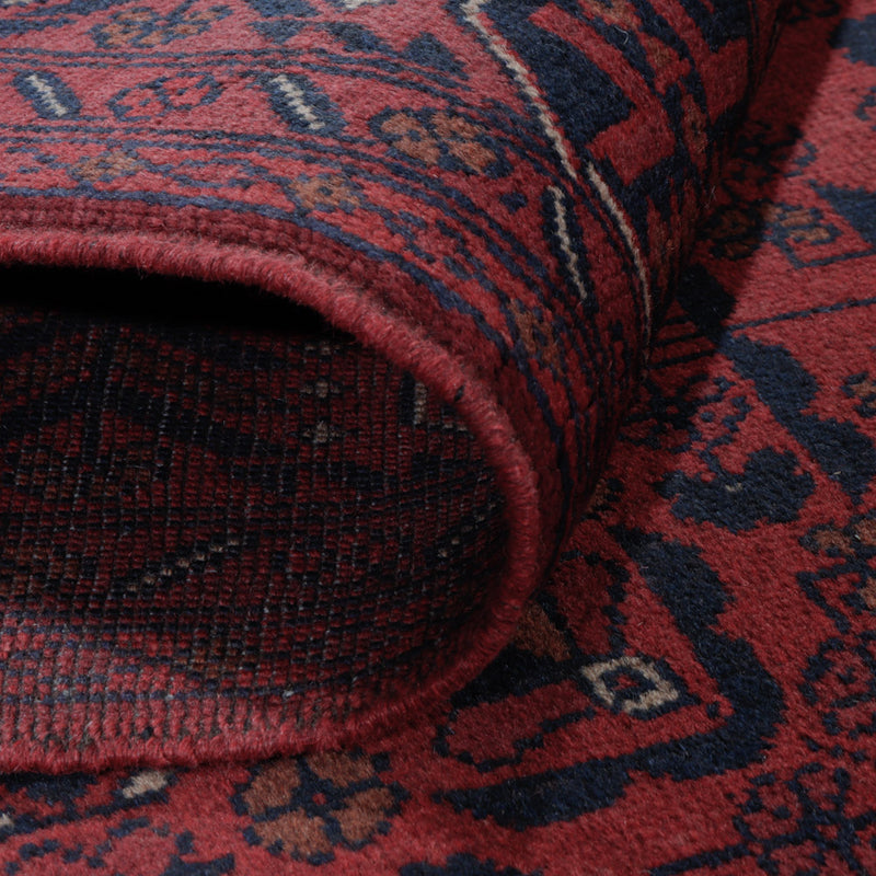 Afghansk matta - Kunduz - 198 x 148 cm - röd