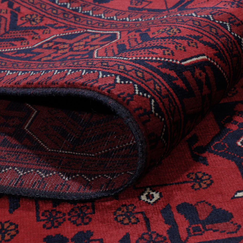 Afghansk matta - Kungliga - 193 x 149 cm - röd