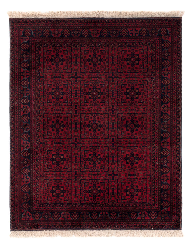 Afghansk matta - Kungliga - 187 x 146 cm - röd