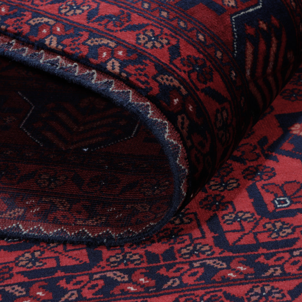 Afghansk matta - Kungliga - 187 x 146 cm - röd