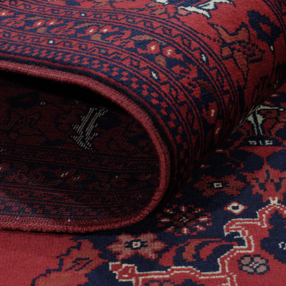 Afghansk matta - Kungliga - 196 x 146 cm - röd