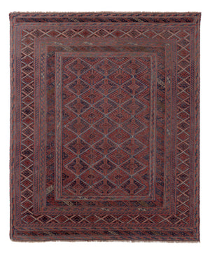 Kelim Carpet - orientalisk matta - 186 x 152 cm - flerfärgad