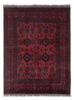 Afghansk matta - Kunduz - 200 x 156 cm - röd