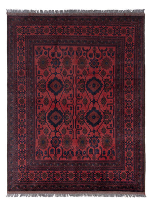 Afghansk matta - Kunduz - 200 x 156 cm - röd