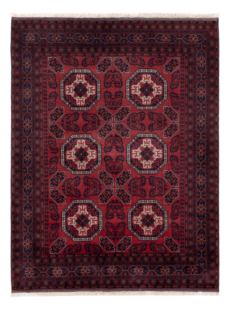 Afghansk matta - Kungliga - 198 x 151 cm - röd
