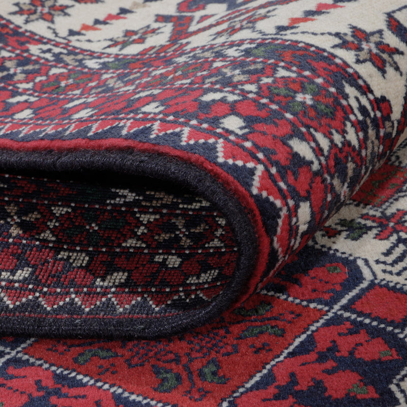 Afghansk matta - Kunduz - 289 x 200 cm - röd