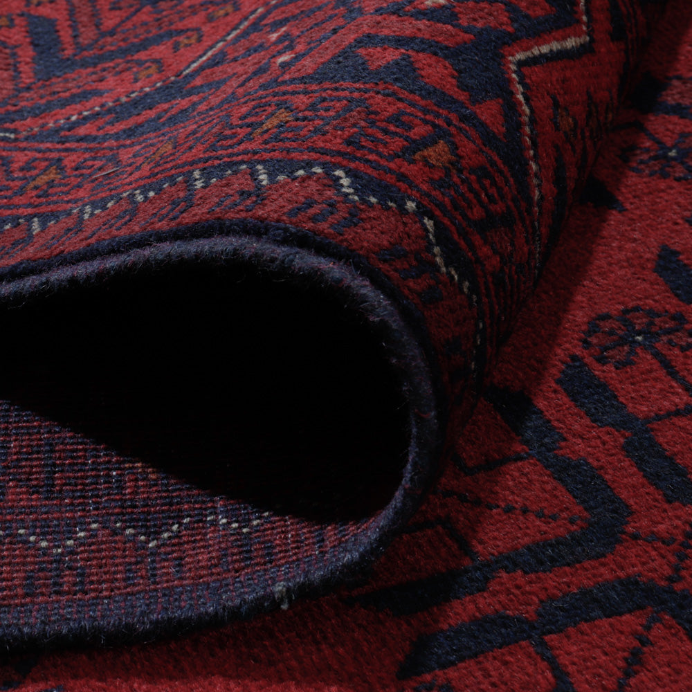 Afghansk matta - Kunduz - 292 x 202 cm - röd