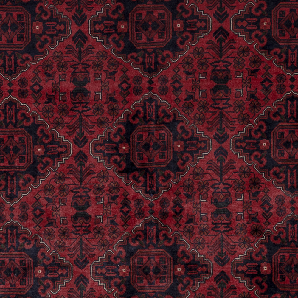 Afghansk matta - Kunduz - 294 x 199 cm - röd