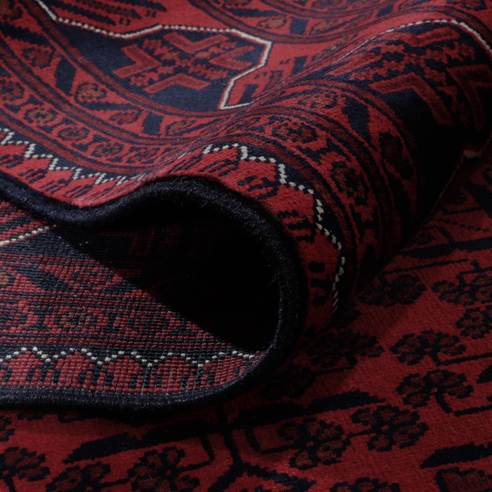 Afghansk matta - Kunduz - 276 x 199 cm - röd