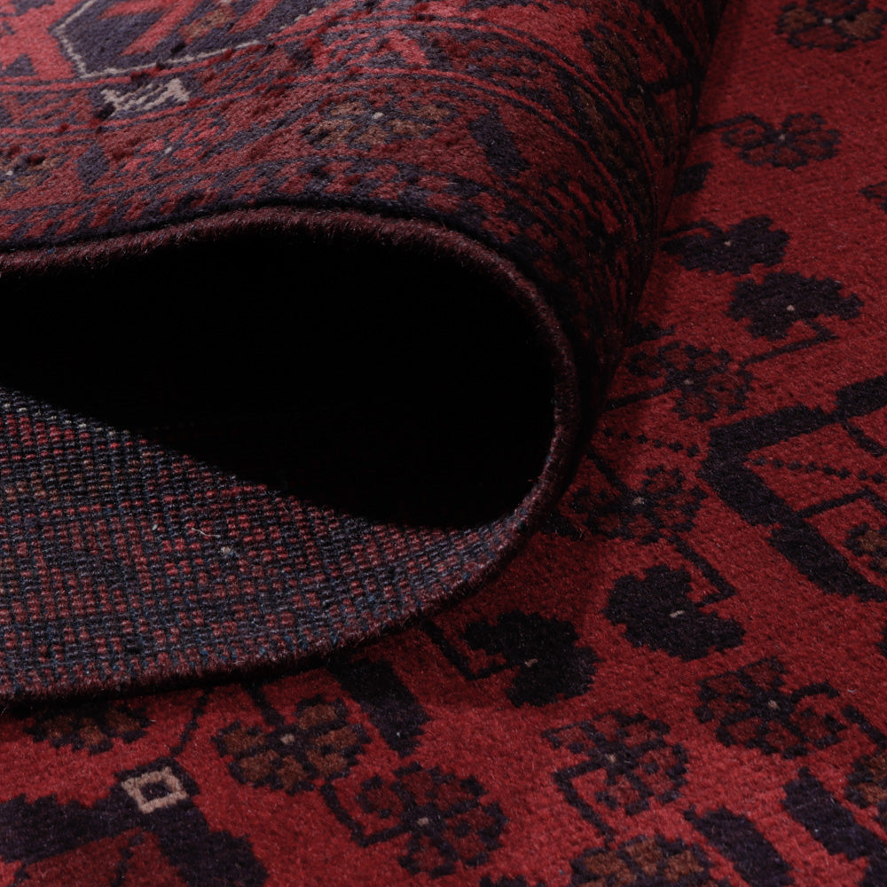 Afghansk matta - Kunduz - 286 x 197 cm - röd