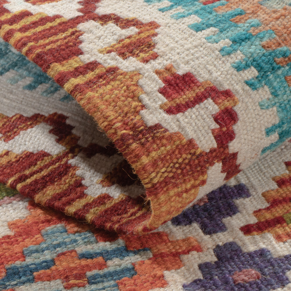 Läufer Kelim - Splash - 191 x 57 cm - mehrfarbig