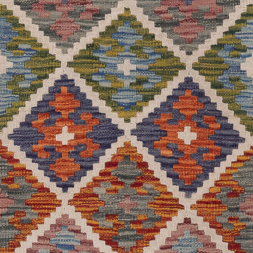 Läufer Kelim - Splash - 188 x 64 cm - mehrfarbig