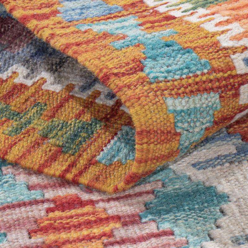 Läufer Kelim - Splash - 188 x 62 cm - mehrfarbig