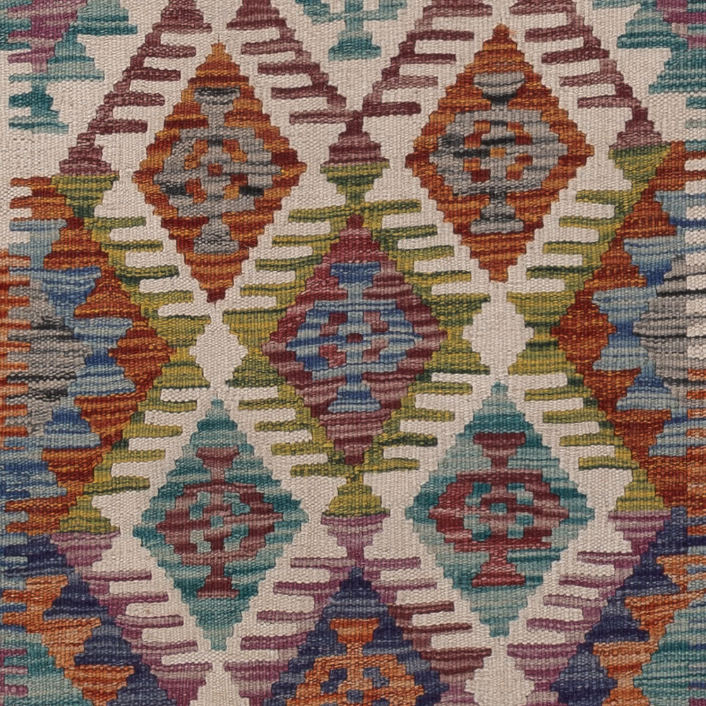 Läufer Kelim - Splash - 198 x 59 cm - mehrfarbig