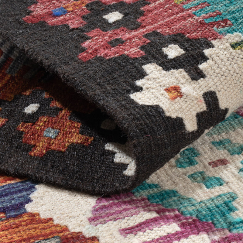 Läufer Kelim - Splash - 191 x 61 cm - mehrfarbig