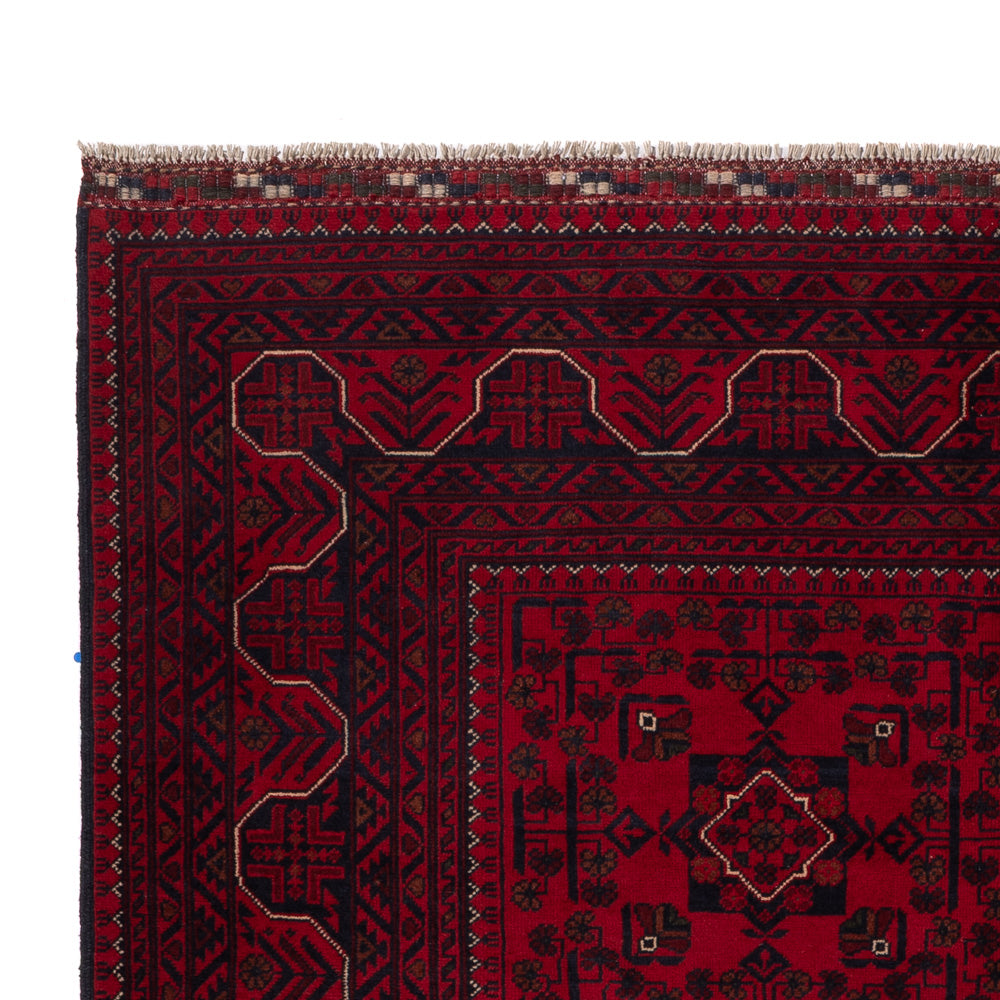 Afghan Teppich - Kunduz - 242 x 161 cm - dunkelrot