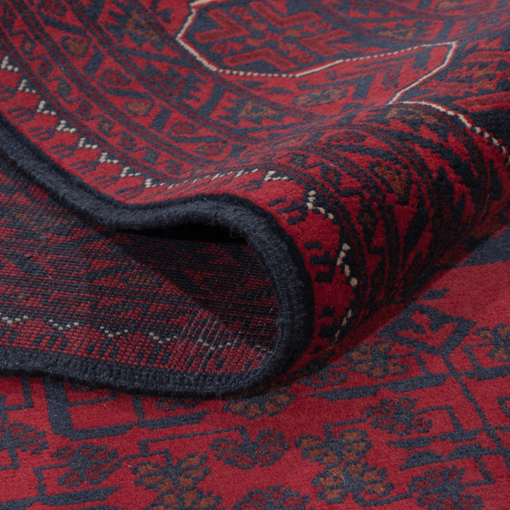 Afghan Teppich - Kunduz - 242 x 161 cm - dunkelrot