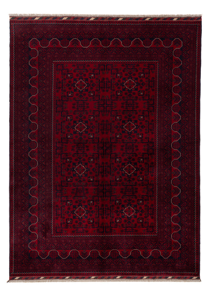 Afghan Teppich - Kunduz - 233 x 170 cm - dunkelrot