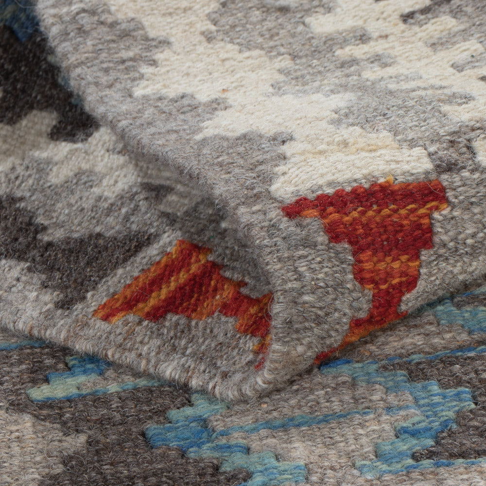 Läufer Kelim - Splash - 195 x 82 cm - mehrfarbig