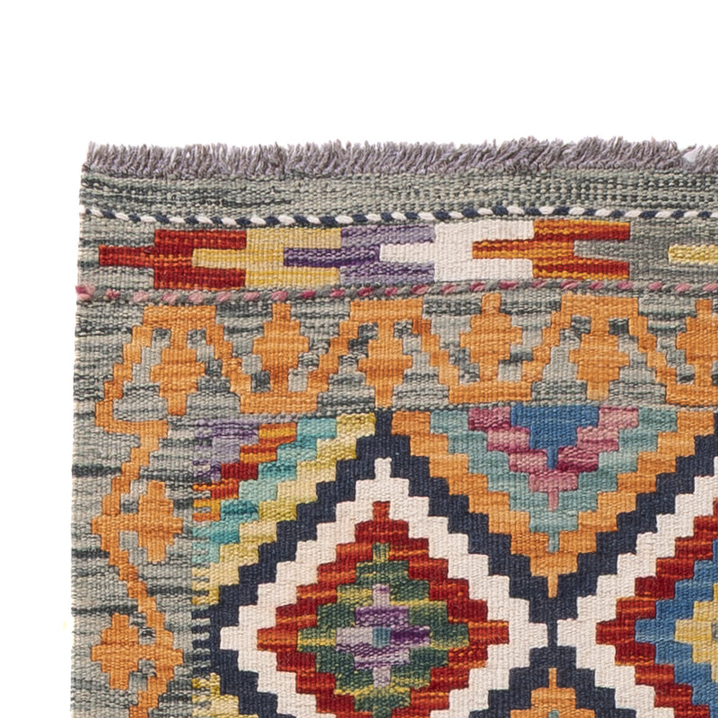 Läufer Kelim - Splash - 197 x 84 cm - mehrfarbig