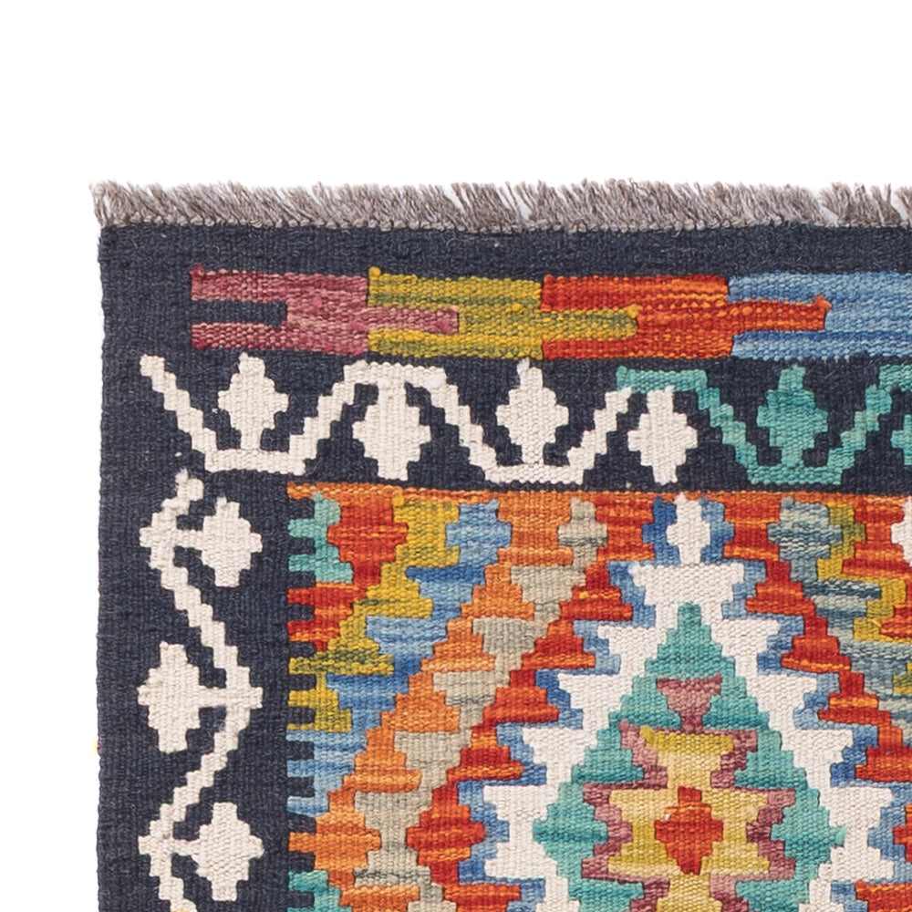 Runner Kelim Carpet - Splash - 197 x 86 cm - flerfärgad