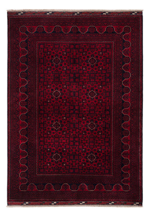 Afghan Teppich - Kunduz - 235 x 164 cm - dunkelrot