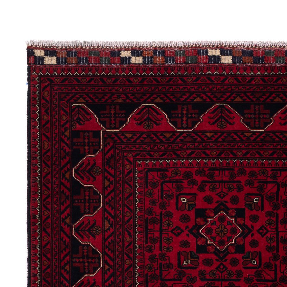 Afghan Teppich - Kunduz - 234 x 163 cm - dunkelrot