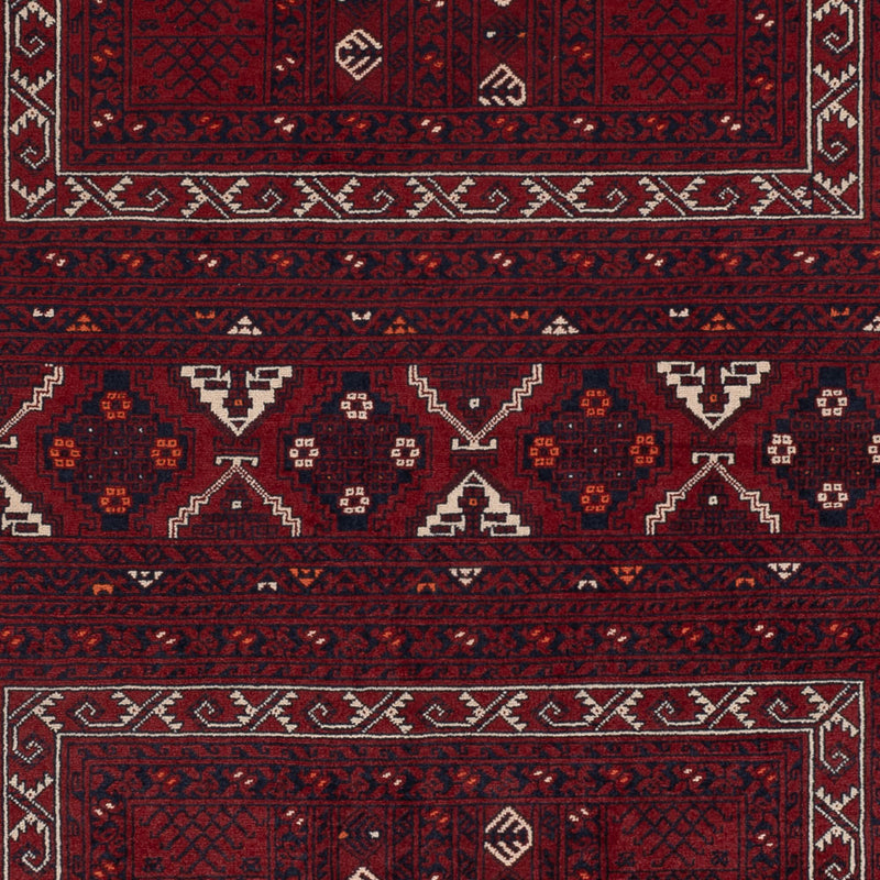 Afghan Teppich - 254 x 156 cm - dunkelrot