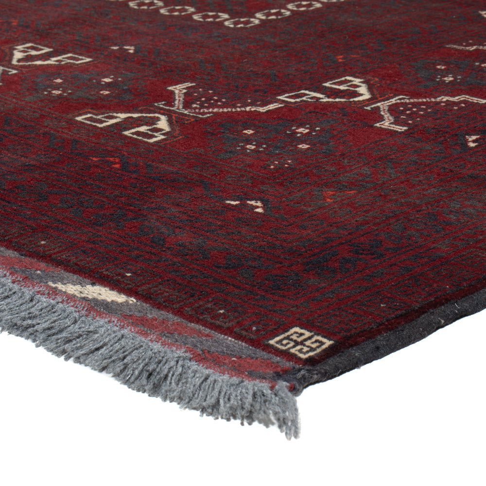 Afghan Teppich - 250 x 157 cm - dunkelrot