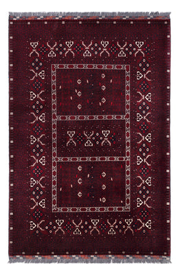 Afghan Teppich - 245 x 167 cm - dunkelrot