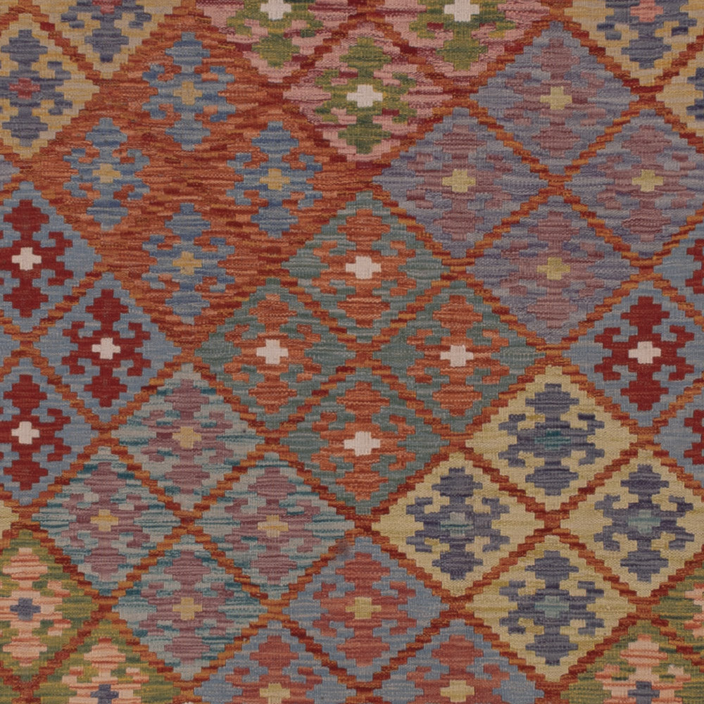 Läufer Kelim - Splash - 507 x 360 cm - mehrfarbig