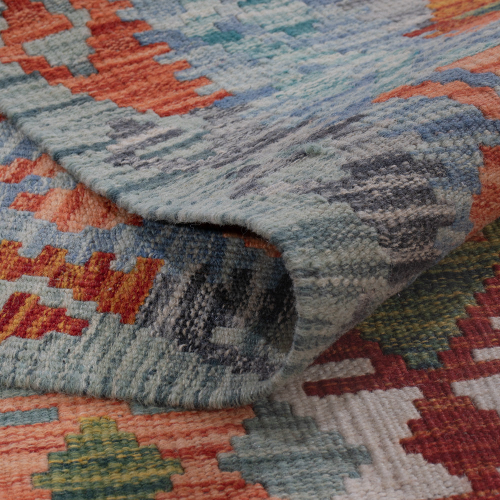 Kelim Teppich - Splash - 195 x 154 cm - mehrfarbig