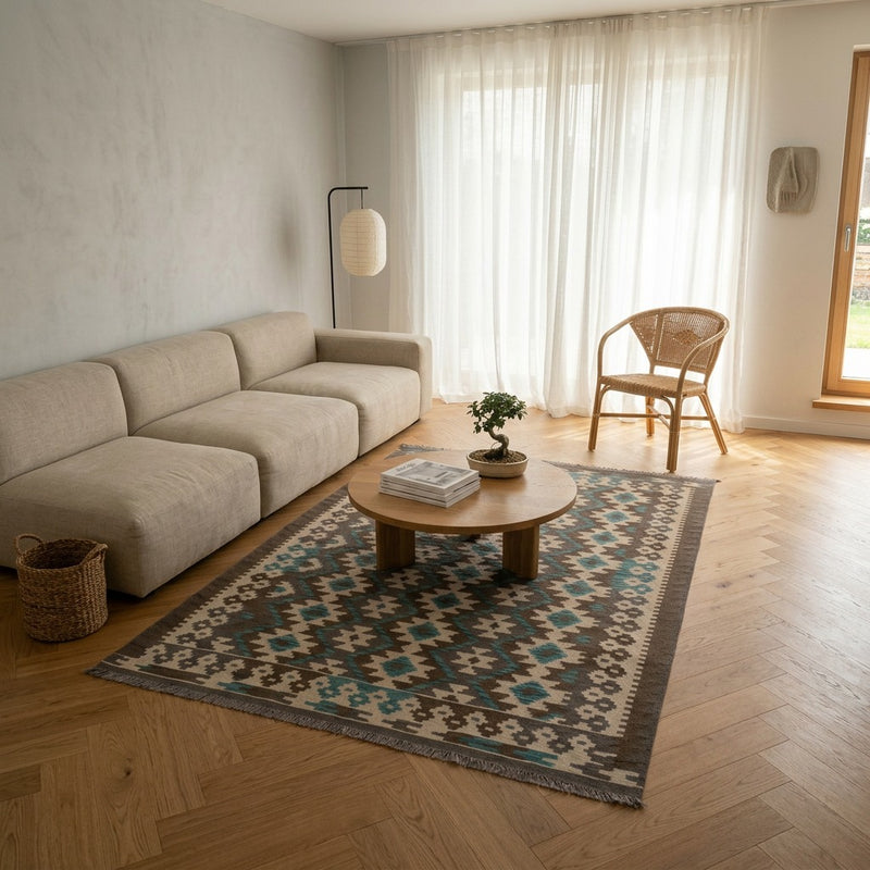 Kilim Maimana Mattan 190x147cm - Ullmatta