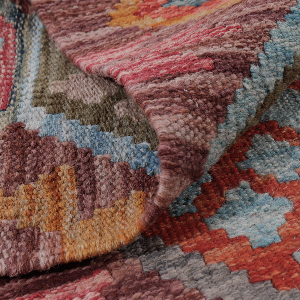 Kelim Teppich - Splash - 126 x 89 cm - mehrfarbig