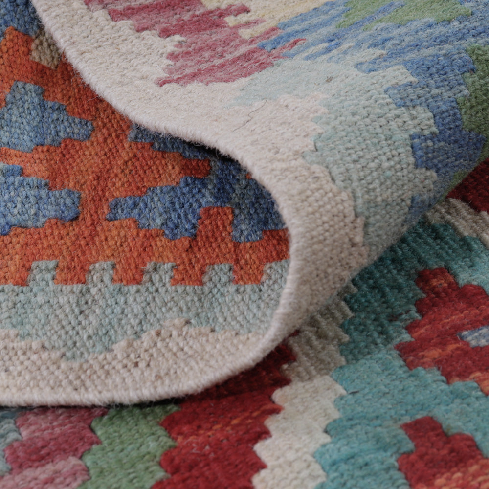 Kelim Carpet - Splash - 131 x 85 cm - flerfärgad