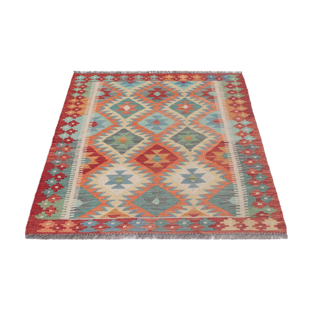 Kelim Teppich - Splash - 124 x 86 cm - mehrfarbig