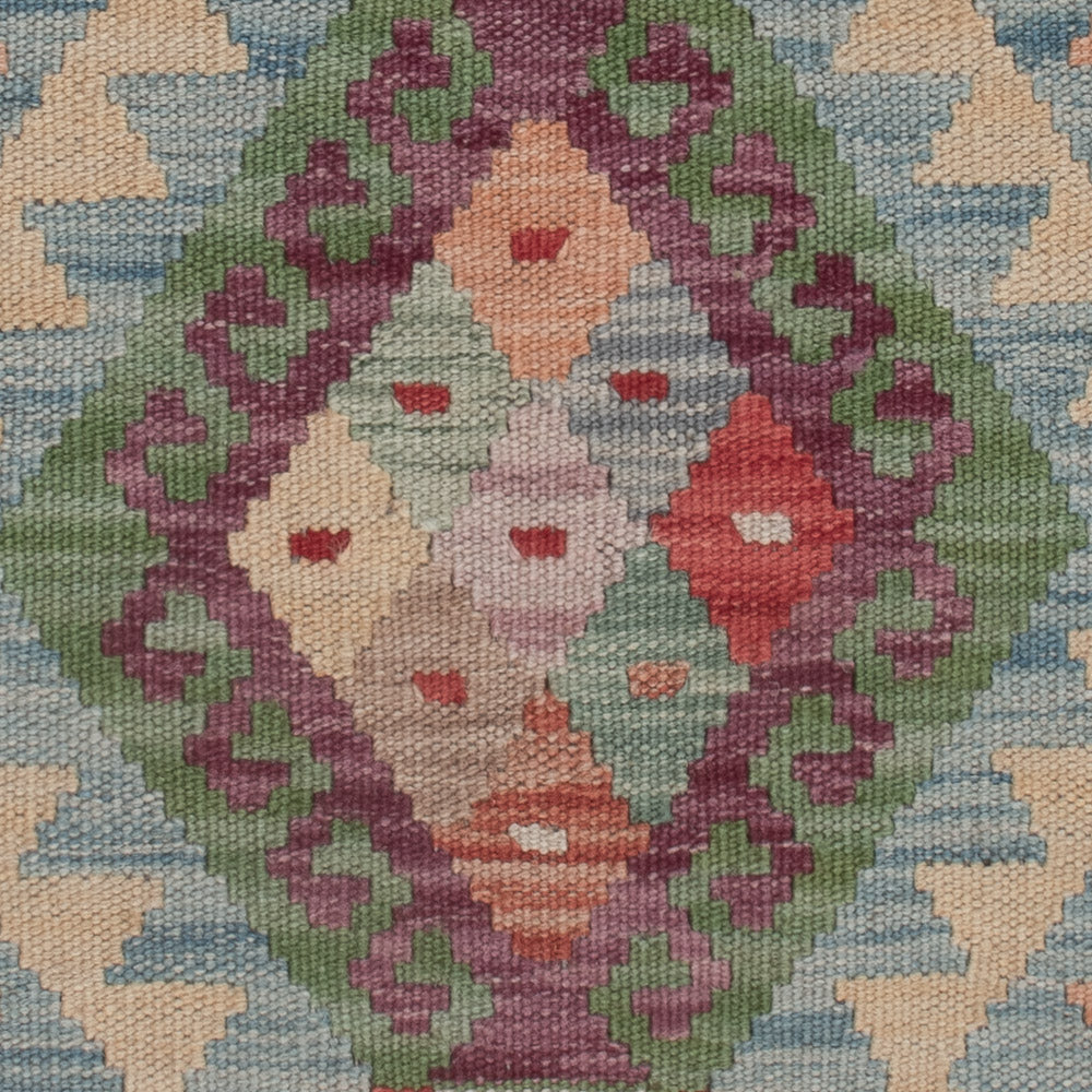 Kelim Teppich - Splash - 128 x 89 cm - mehrfarbig