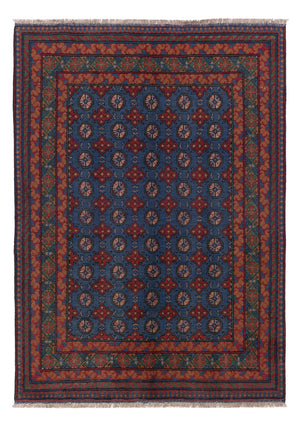 Afghan Teppich - Filpa - 201 x 150 cm - dunkelblau