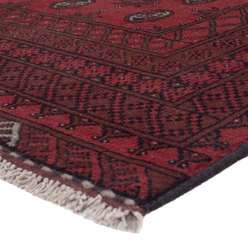 Afghan Teppich - Filpa - 242 x 164 cm - dunkelrot