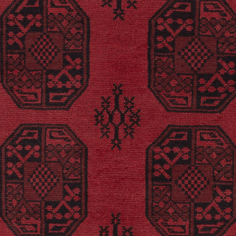 Afghan Teppich - Filpa - 242 x 162 cm - dunkelrot