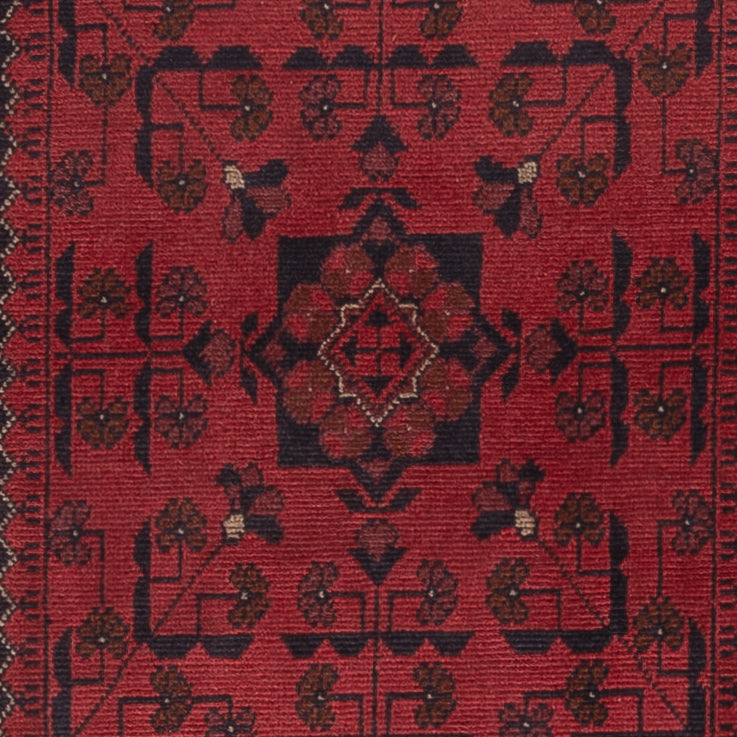 Läufer Afghan - Kunduz - 295 x 79 cm - dunkelrot