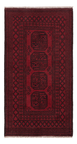 Läufer Afghan - Filpa - 189 x 102 cm - dunkelrot