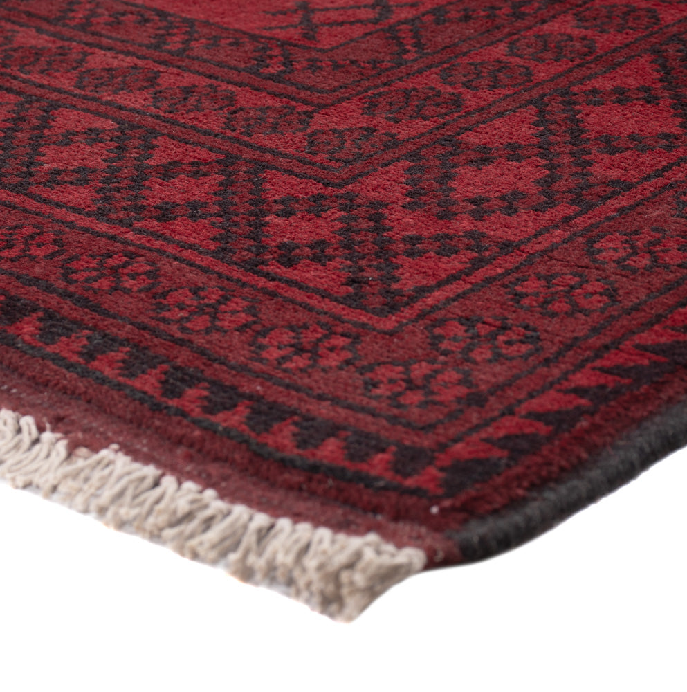 Läufer Afghan - Filpa - 189 x 102 cm - dunkelrot