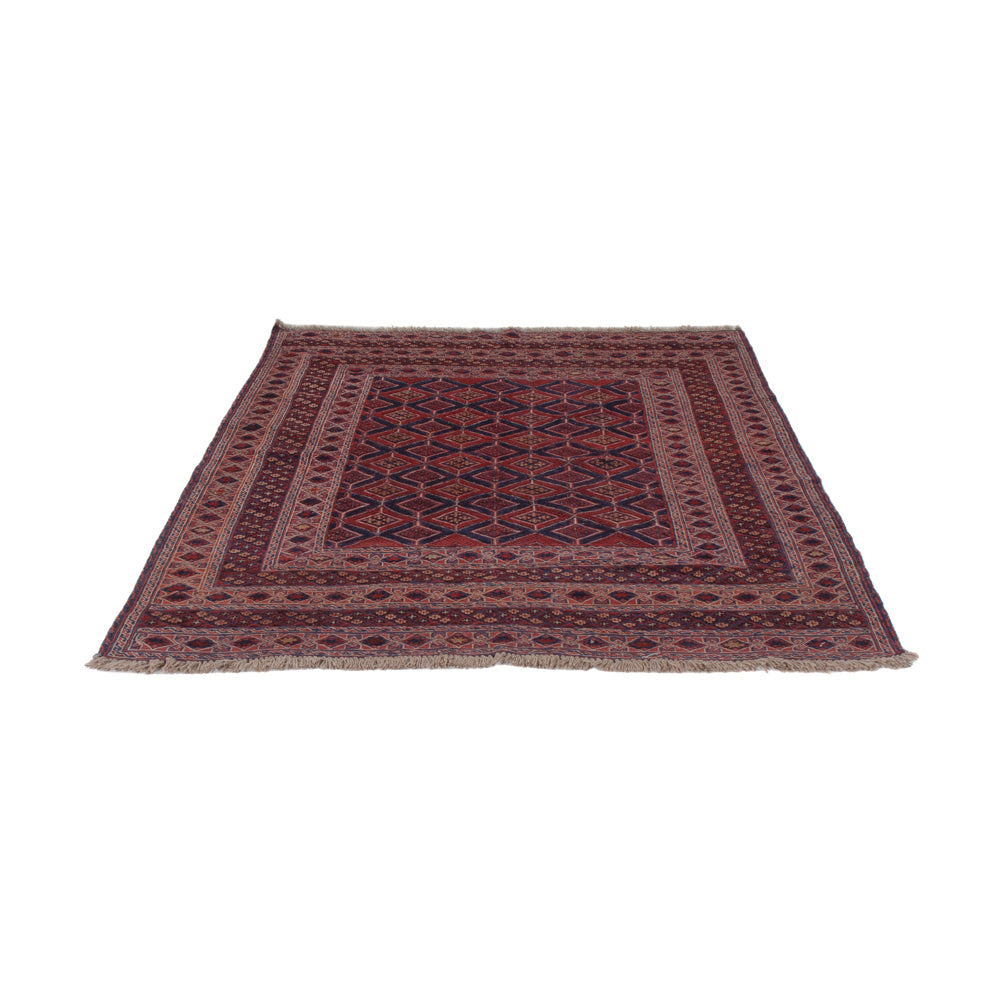 Kelim Teppich - Oriental quadratisch  - 187 x 161 cm - dunkelrot