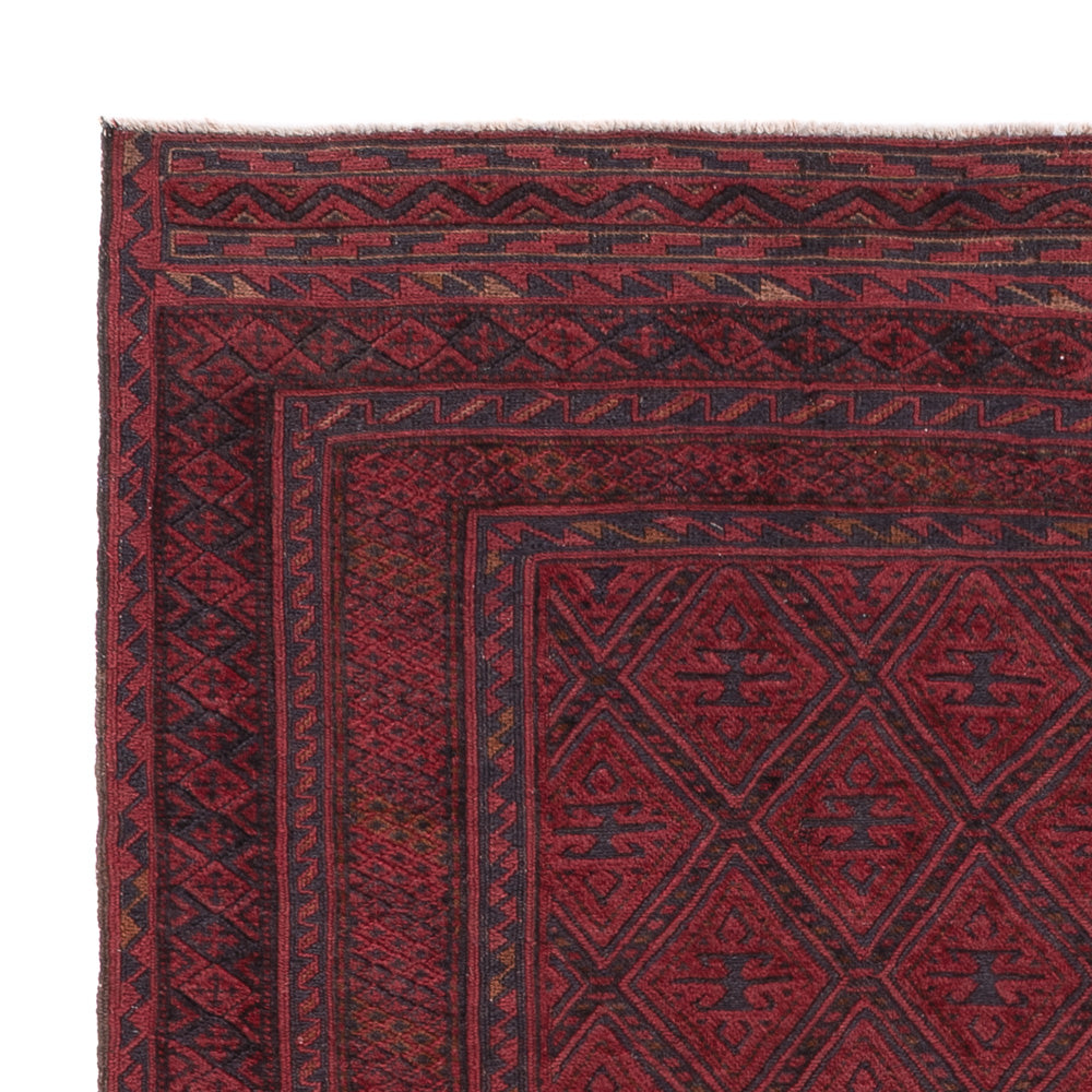 Kelim Carpet - orientalisk matta - 185 x 153 cm - mörkröd